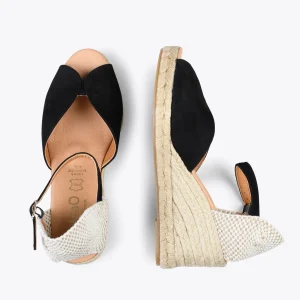 MiMaO ShopOnline SITGES – Espadrilles Compensées à Bout Ouvert NOIR 10