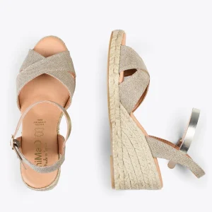 MiMaO ShopOnline CALPE – Espadrilles Artisanales à Lanières Et Boucle DORÉ 10