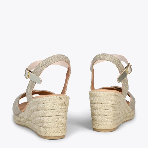 MiMaO ShopOnline CALPE – Espadrilles Artisanales à Lanières Et Boucle DORÉ 4