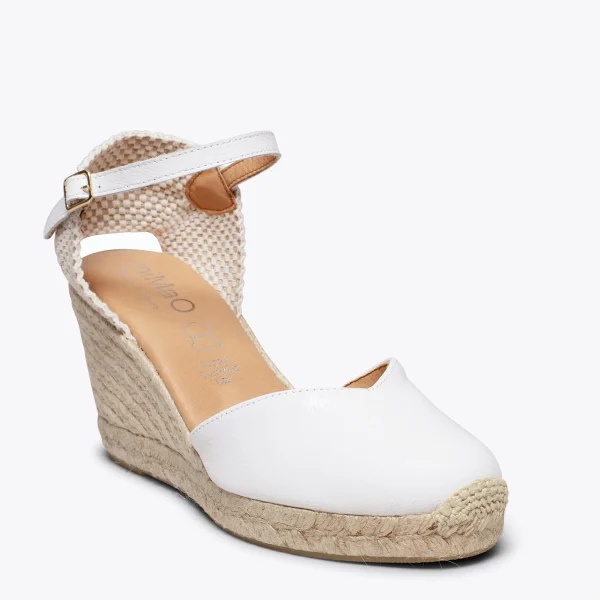 MiMaO ShopOnline NERJA VERNI – Espadrilles Compensées Talon Haut Avec Boucle BLANC 5