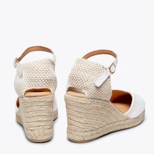 MiMaO ShopOnline NERJA VERNI – Espadrilles Compensées Talon Haut Avec Boucle BLANC 13