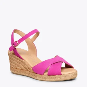 MiMaO ShopOnline CALPE – Espadrilles Artisanales à Lanières Et Boucle FUCHSIA 14