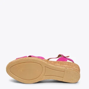 MiMaO ShopOnline CALPE – Espadrilles Artisanales à Lanières Et Boucle FUCHSIA 16