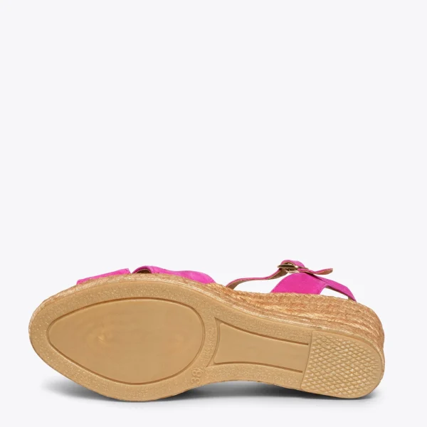 MiMaO ShopOnline CALPE – Espadrilles Artisanales à Lanières Et Boucle FUCHSIA 6