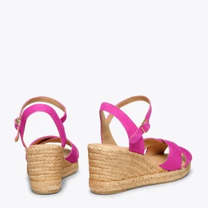 MiMaO ShopOnline CALPE – Espadrilles Artisanales à Lanières Et Boucle FUCHSIA 12