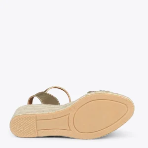 MiMaO ShopOnline TRENZA – Espadrilles En Jute Naturel Et Tige Tressée DORÉ 16