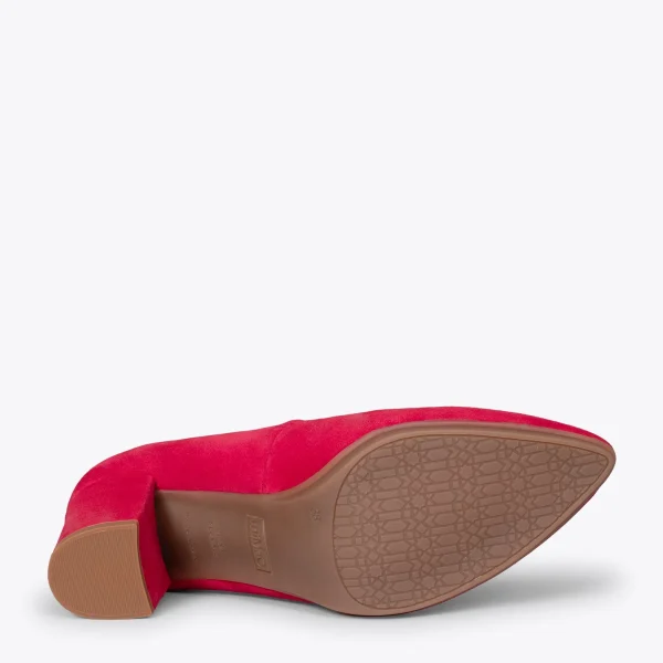 MiMaO ShopOnline URBAN S – Chaussures à Talon Moyen En Daim ROUGE 6