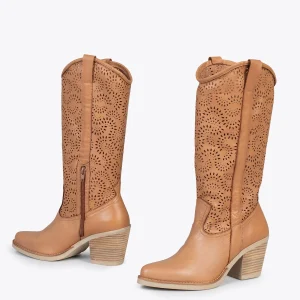 MiMaO ShopOnline AUSTIN – Santiags Ajourées CAMEL 11