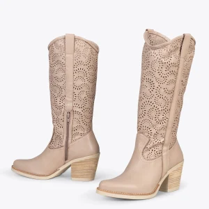 MiMaO ShopOnline AUSTIN – Santiags Ajourées TAUPE 11