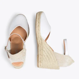 MiMaO ShopOnline NERJA VERNI – Espadrilles Compensées Talon Haut Avec Boucle BLANC 11