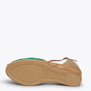 MiMaO ShopOnline ALTEA – Espadrilles à Talon Moyen VERT 16