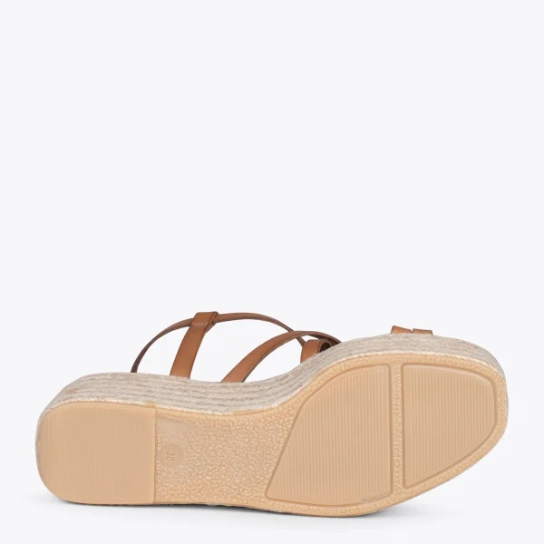 MiMaO ShopOnline ALAJAR – Sandales Compensées En Jute CAMEL 6