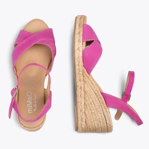 MiMaO ShopOnline CALPE – Espadrilles Artisanales à Lanières Et Boucle FUCHSIA 10