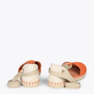 MiMaO ShopOnline ALGARVE – Espadrilles Plates Pour Femme ORANGE 13