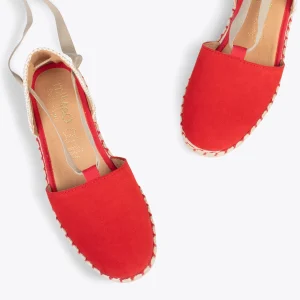 MiMaO ShopOnline ALGARVE – Espadrilles Plates Pour Femme ROUGE 11