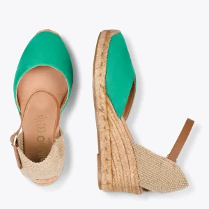 MiMaO ShopOnline ALTEA – Espadrilles à Talon Moyen VERT 10