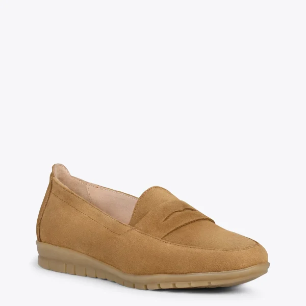 MiMaO ShopOnline 360 – Mocassins Avec Masque Et Compensé Interne CAMEL 5