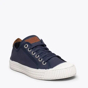 MiMaO ShopOnline BAMBA – Baskets Casual En Toile Pour Femme BLEU MARINE 15