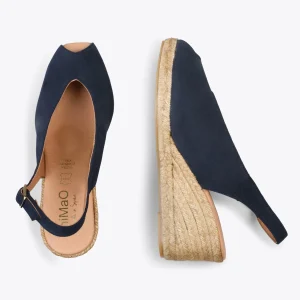 MiMaO ShopOnline MOJACAR – Espadrilles Compensées à Bride Arrière BLEU MARINE 10