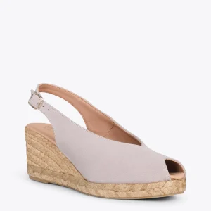 MiMaO ShopOnline MOJACAR – Espadrilles Compensées à Bride Arrière NUDE 14