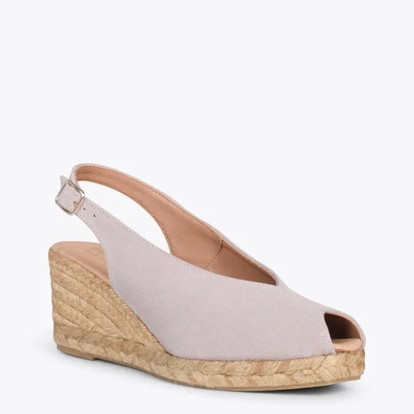 MiMaO ShopOnline MOJACAR – Espadrilles Compensées à Bride Arrière NUDE 5