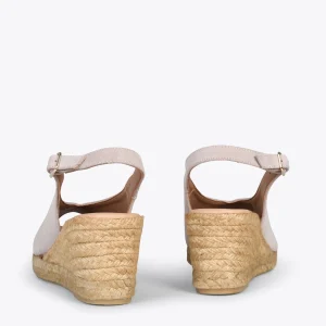 MiMaO ShopOnline MOJACAR – Espadrilles Compensées à Bride Arrière NUDE 12