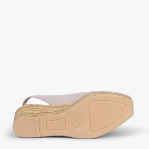 MiMaO ShopOnline MOJACAR – Espadrilles Compensées à Bride Arrière NUDE 16