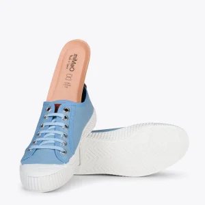 MiMaO ShopOnline BAMBA – Baskets Casual En Toile Pour Femme BLEU 17