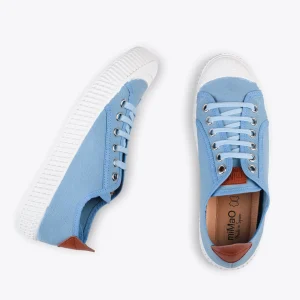 MiMaO ShopOnline BAMBA – Baskets Casual En Toile Pour Femme BLEU 11