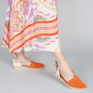 MiMaO ShopOnline ALGARVE – Espadrilles Plates Pour Femme ORANGE 19