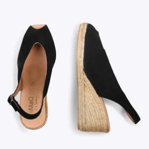 MiMaO ShopOnline MOJACAR – Espadrilles Compensées à Bride Arrière NOIR 10