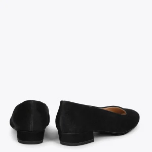 MiMaO ShopOnline URBAN XS – Chaussures à Talon Bas En Cuir Daim NOIR 13