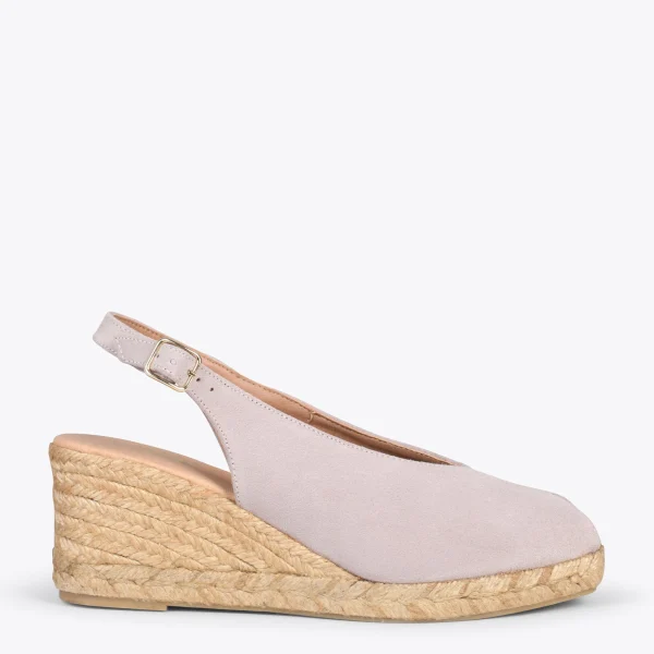 MiMaO ShopOnline MOJACAR – Espadrilles Compensées à Bride Arrière NUDE 1