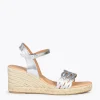 MiMaO ShopOnline TRENZA – Espadrilles En Jute Naturel Et Tige Tressée ARGENTÉ 20