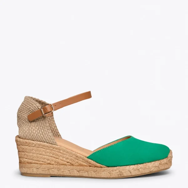 MiMaO ShopOnline ALTEA – Espadrilles à Talon Moyen VERT 1