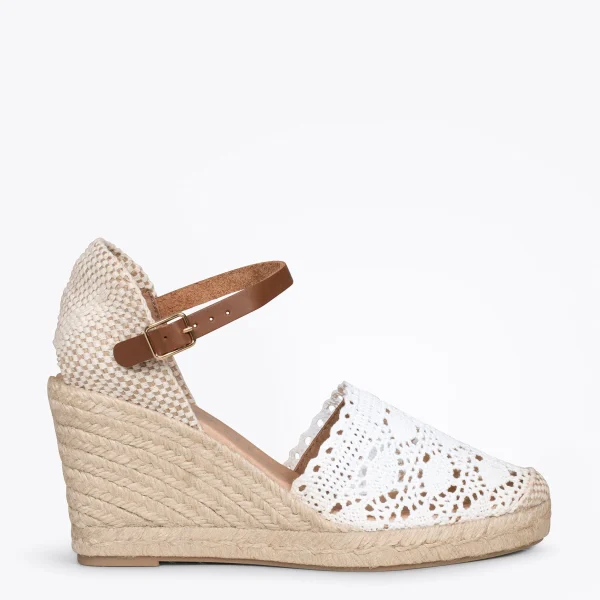 MiMaO ShopOnline IBIZA – Espadrilles En Crochet BLANC 1