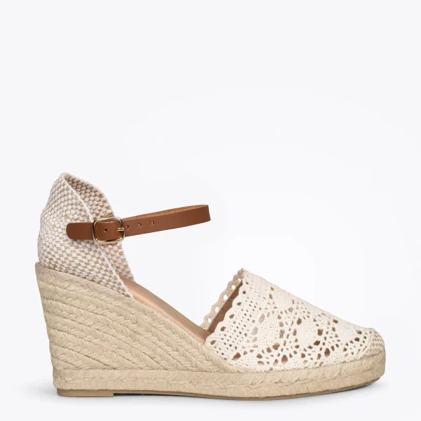 MiMaO ShopOnline IBIZA – Espadrilles En Crochet BEIGE 1