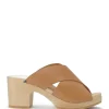 SABOT YOUYOU Sabots Yzis Bois Cuir Camel 25